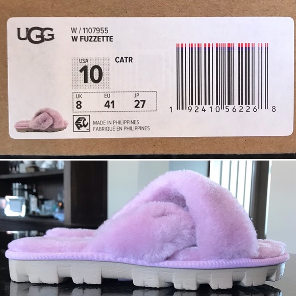 UGG Fuzzette Slippers, California Aster, Pink - Picture 2 of 15